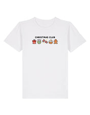 Christmas Club Embroidered Organic Cotton Childrens T-Shirt