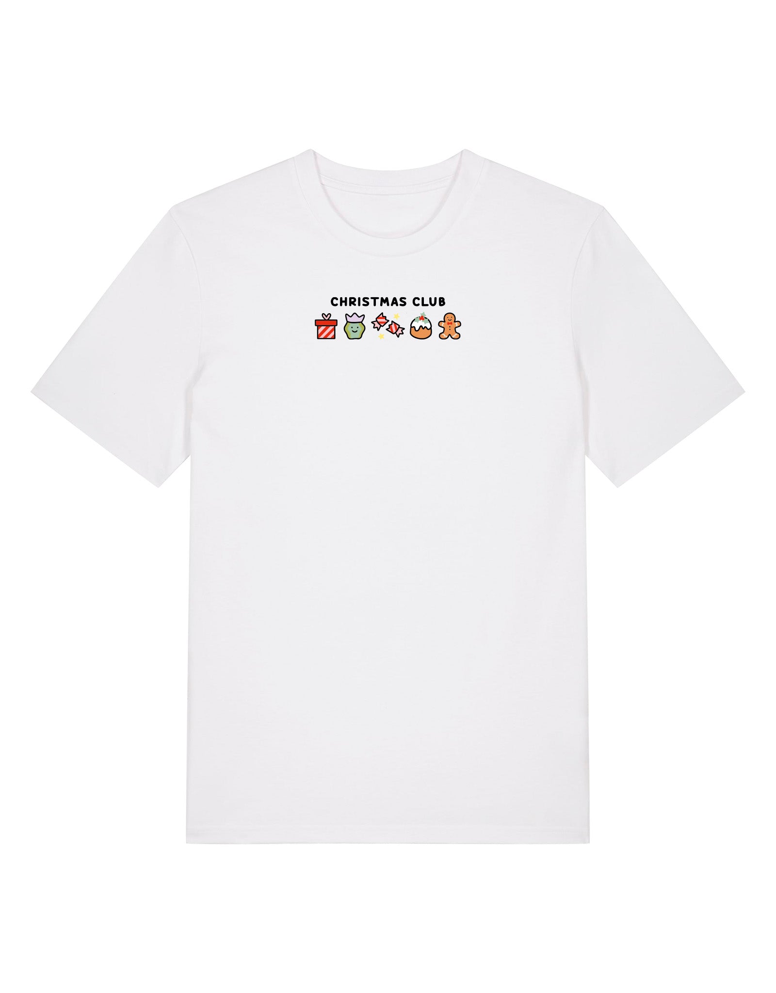Christmas Club Embroidered Organic Cotton T-Shirt
