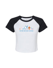 Cinderella Embroidered Micro Rib Raglan Baby Tee