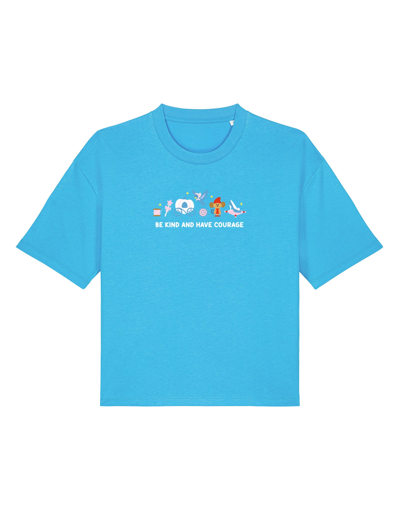 Cinderella Embroidered Boxy Organic Cotton Tee