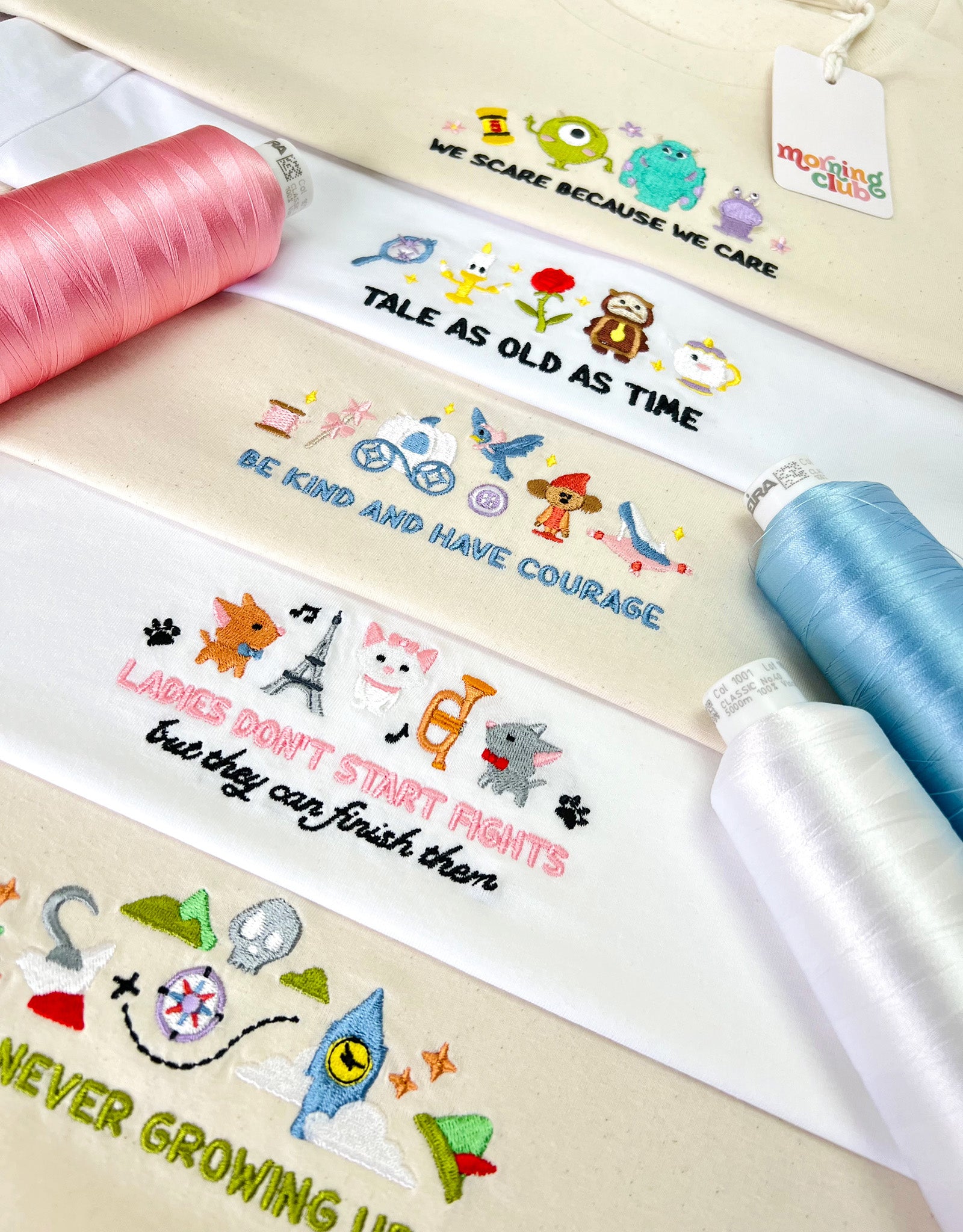 Cinderella Embroidered Oversized Organic Cotton Tee