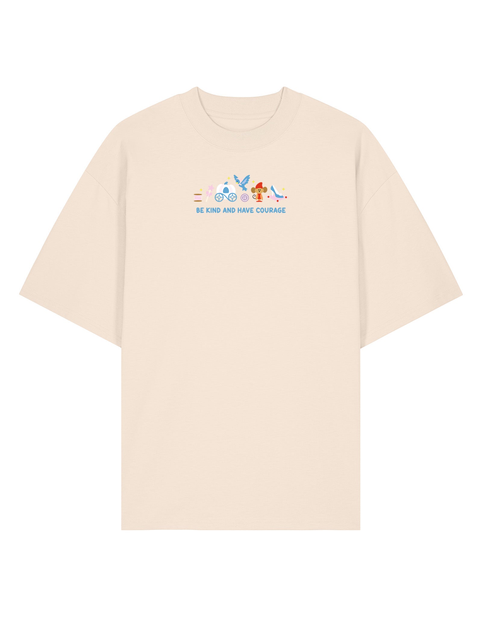 Cinderella Embroidered Oversized Organic Cotton Tee