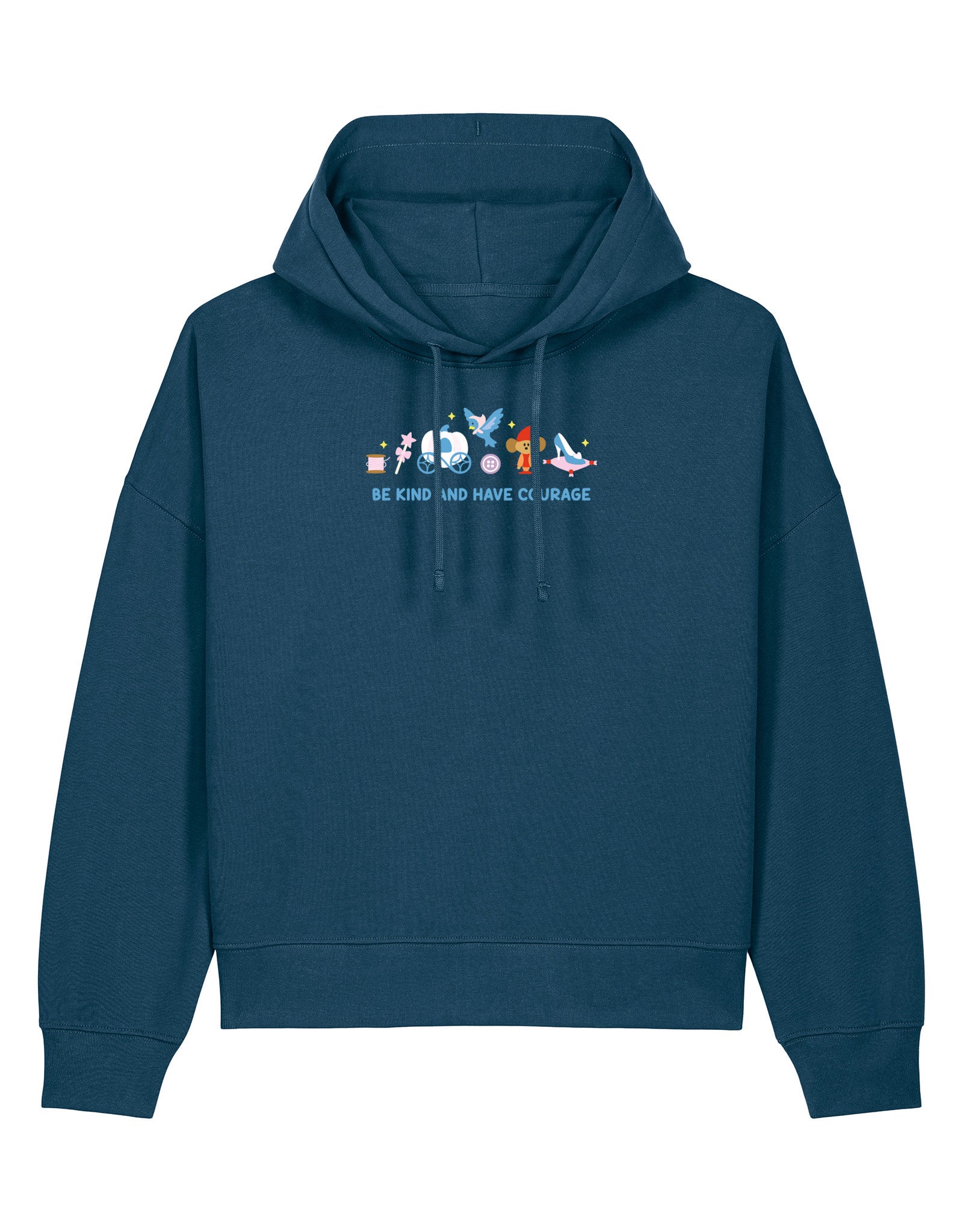 Cinderella Embroidered Boxy Organic Cotton Hoodie