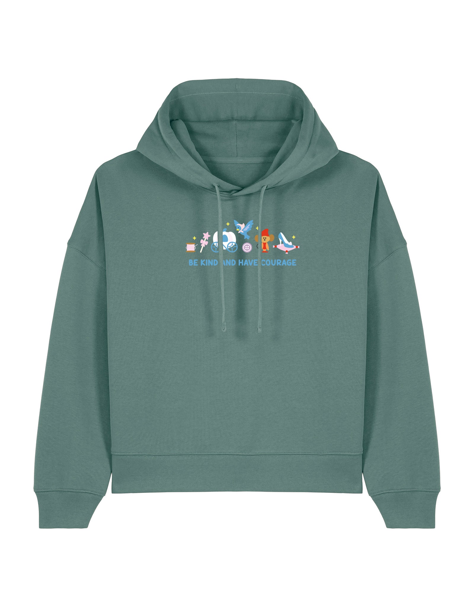 Cinderella Embroidered Boxy Organic Cotton Hoodie