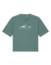 Cinderella Embroidered Boxy Organic Cotton Tee