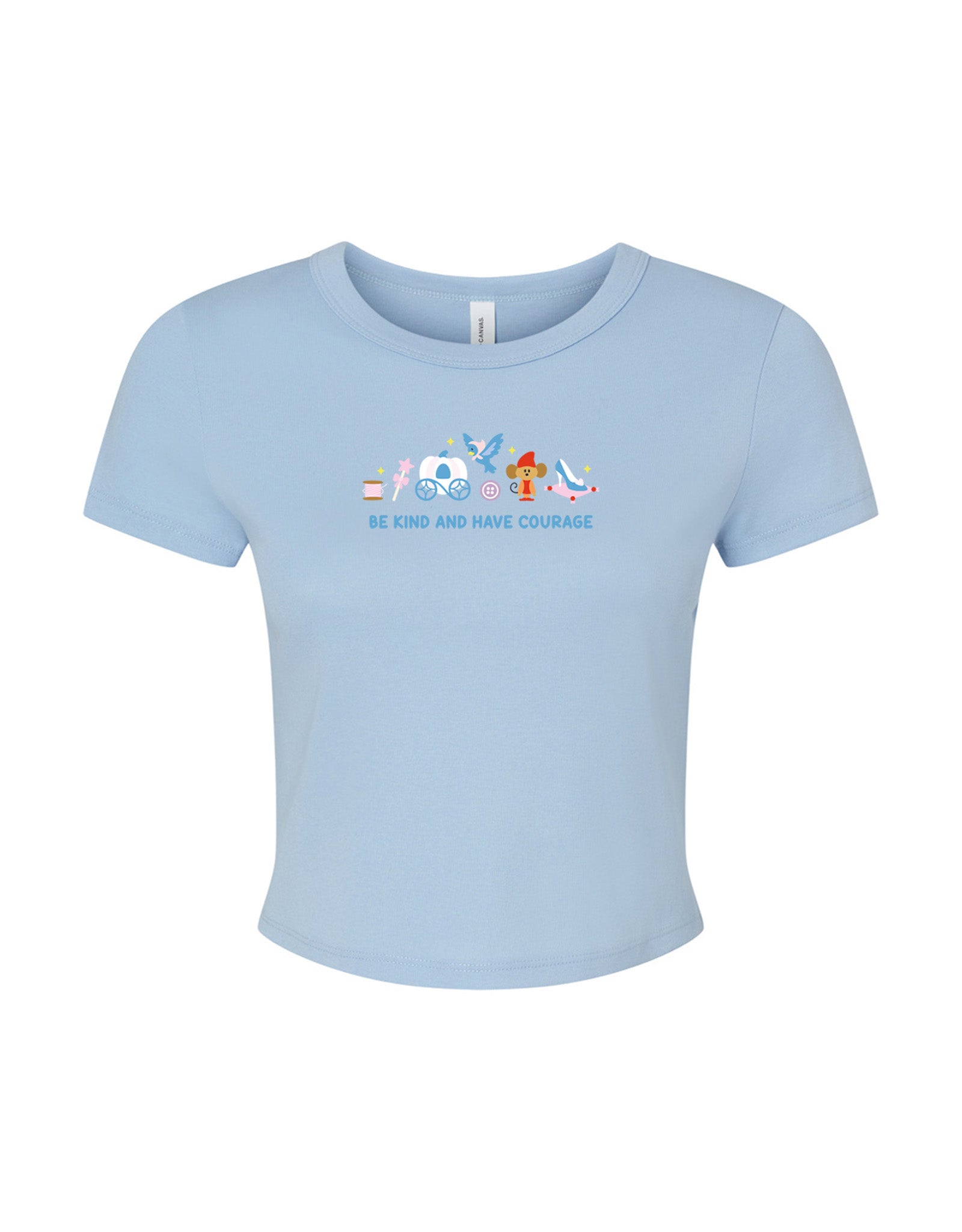 Cinderella Embroidered Micro Rib Baby Tee