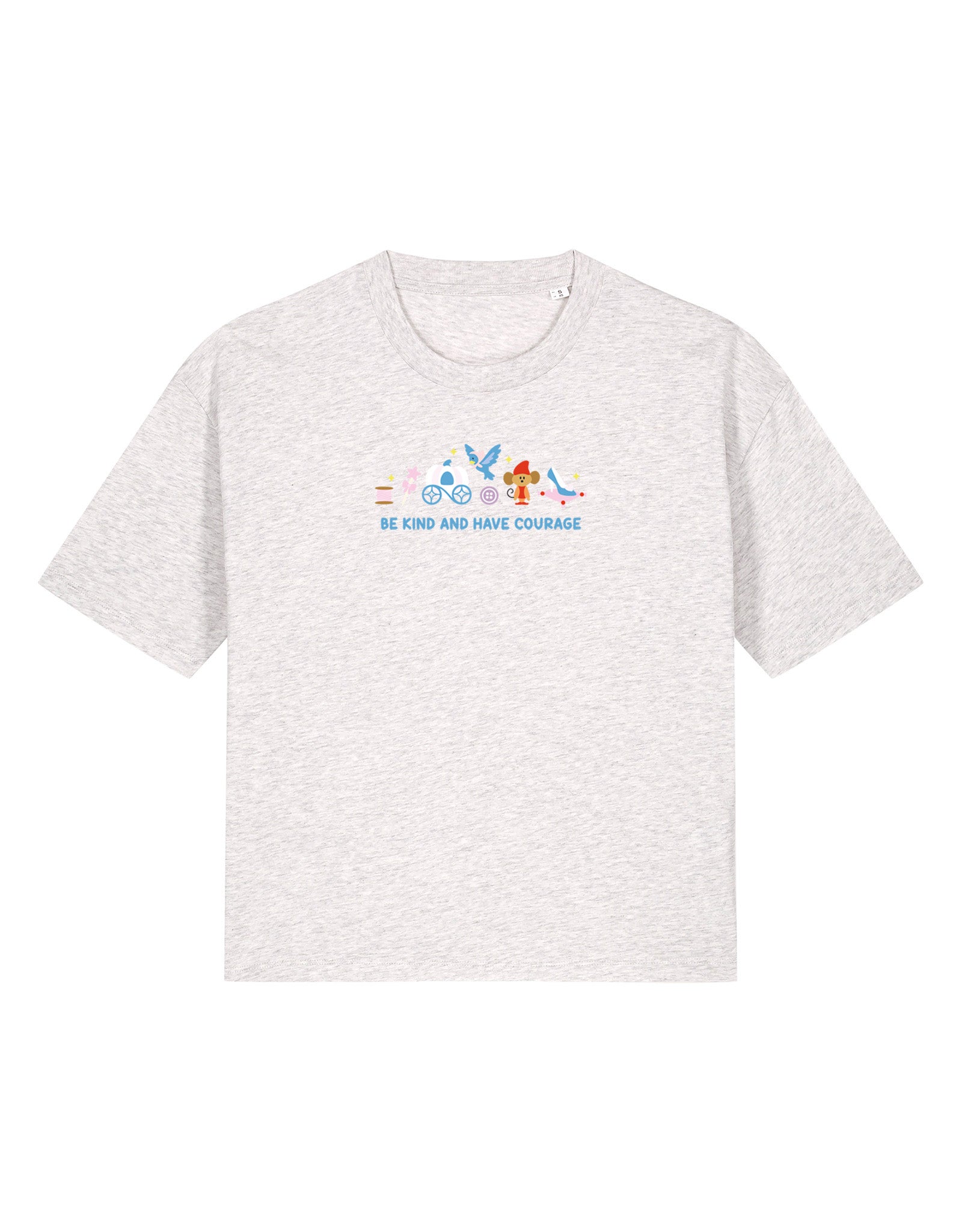 Cinderella Embroidered Boxy Organic Cotton Tee