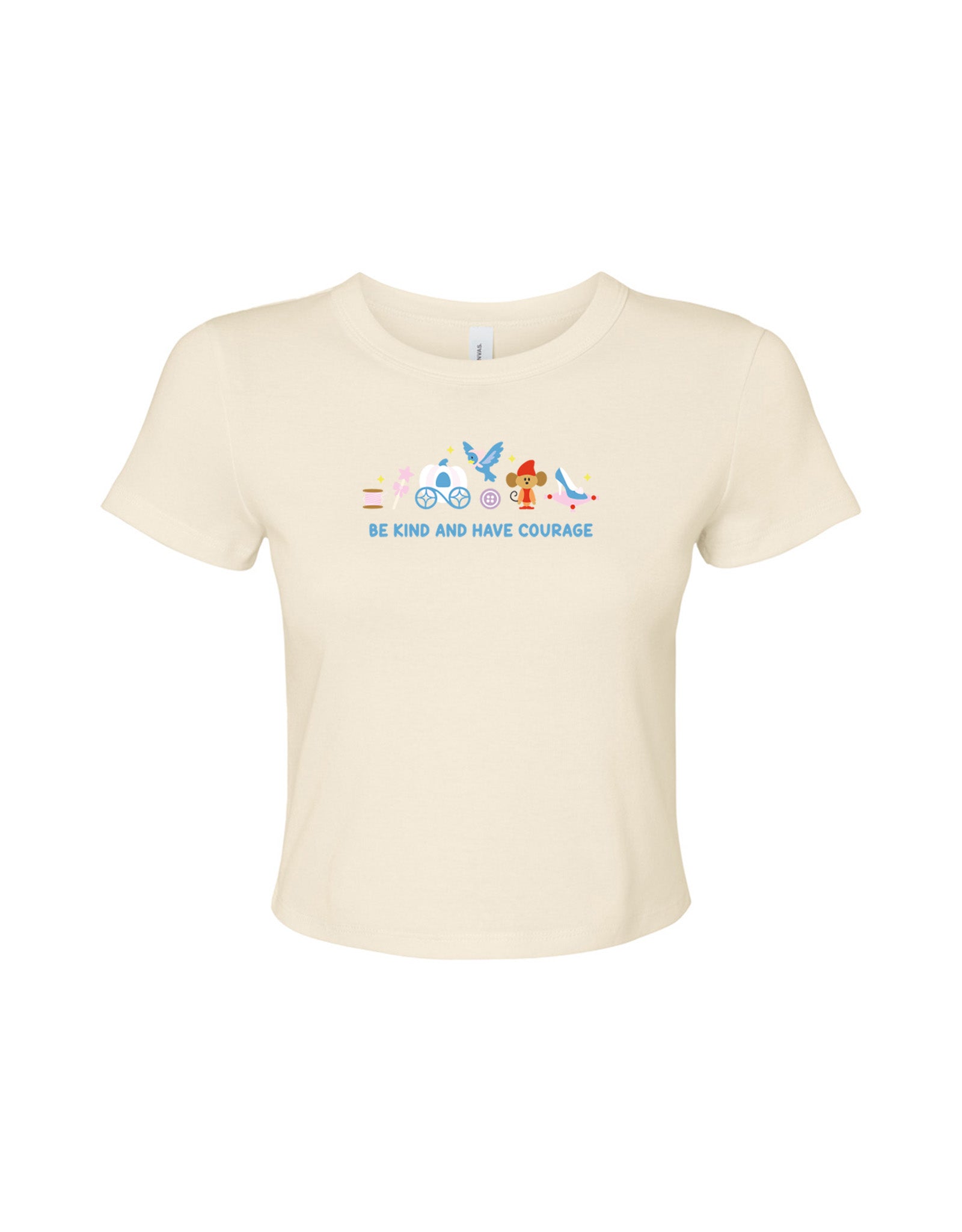 Cinderella Embroidered Micro Rib Baby Tee