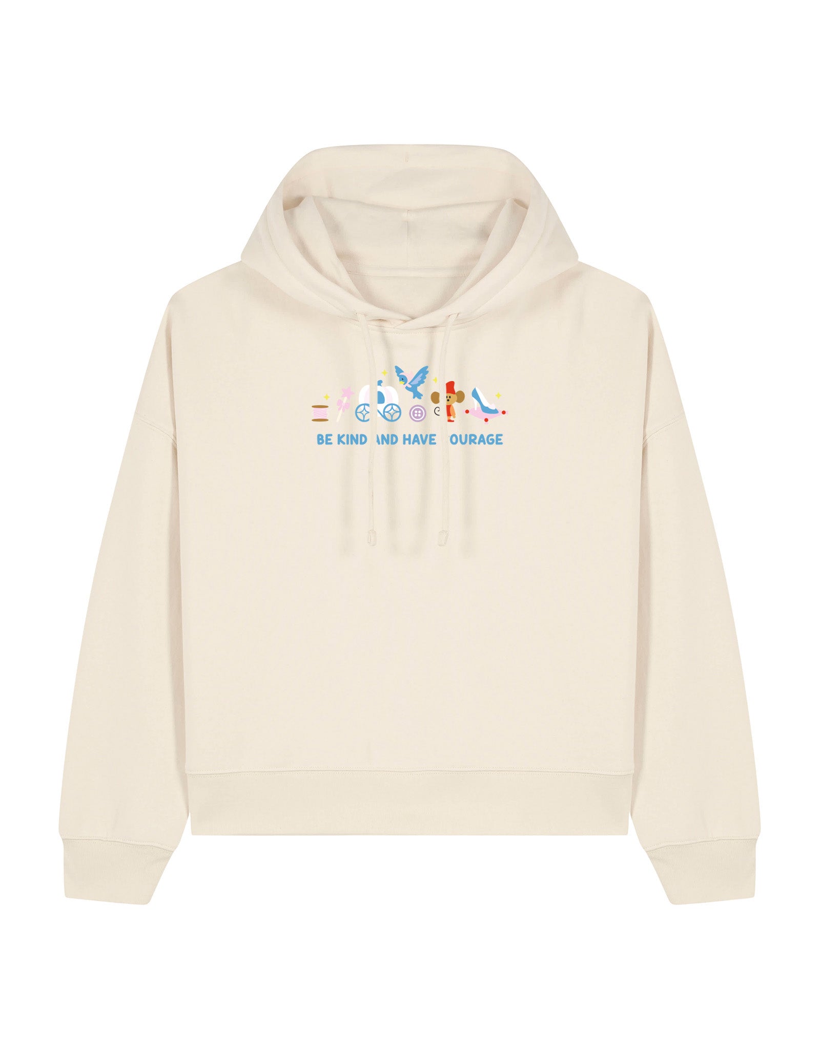 Cinderella Embroidered Boxy Organic Cotton Hoodie