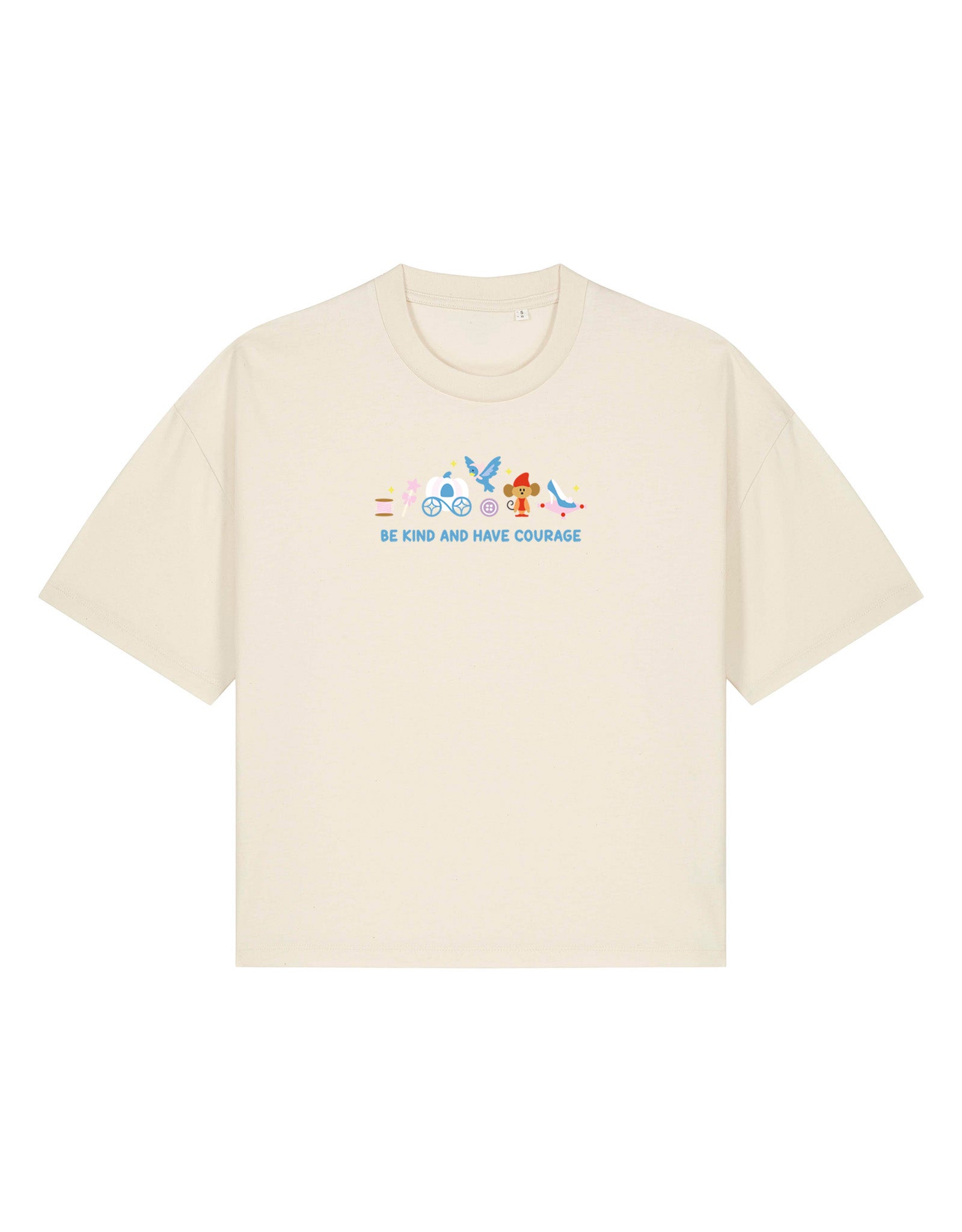Cinderella Embroidered Boxy Organic Cotton Tee