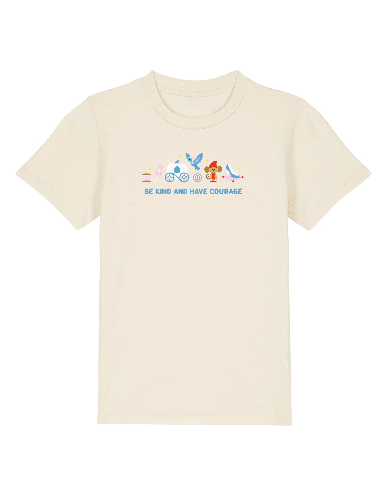 Cinderella Embroidered Organic Cotton Childrens T-Shirt