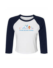 Cinderella Embroidered Micro Rib 3/4 Sleeve Tee
