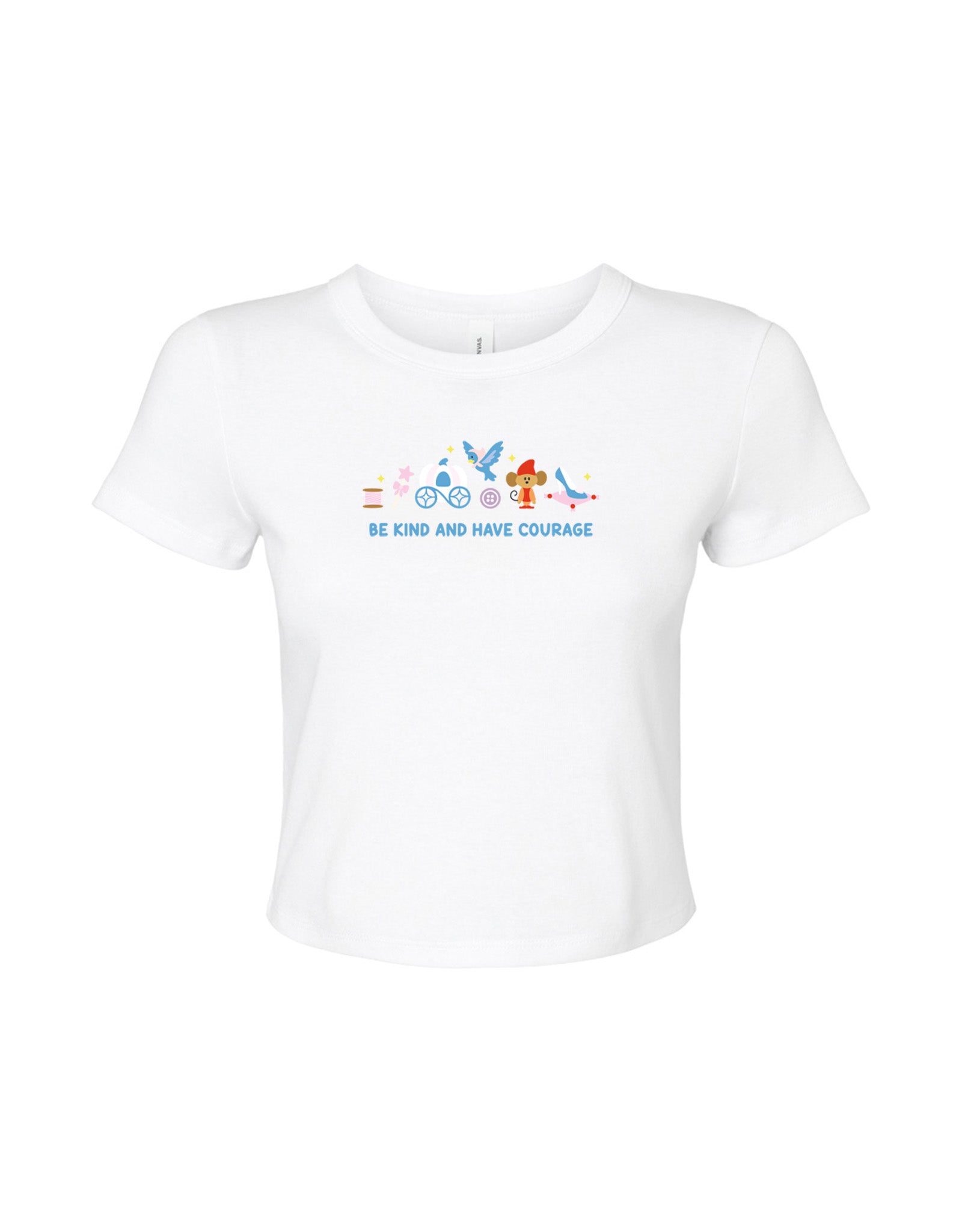 Cinderella Embroidered Micro Rib Baby Tee