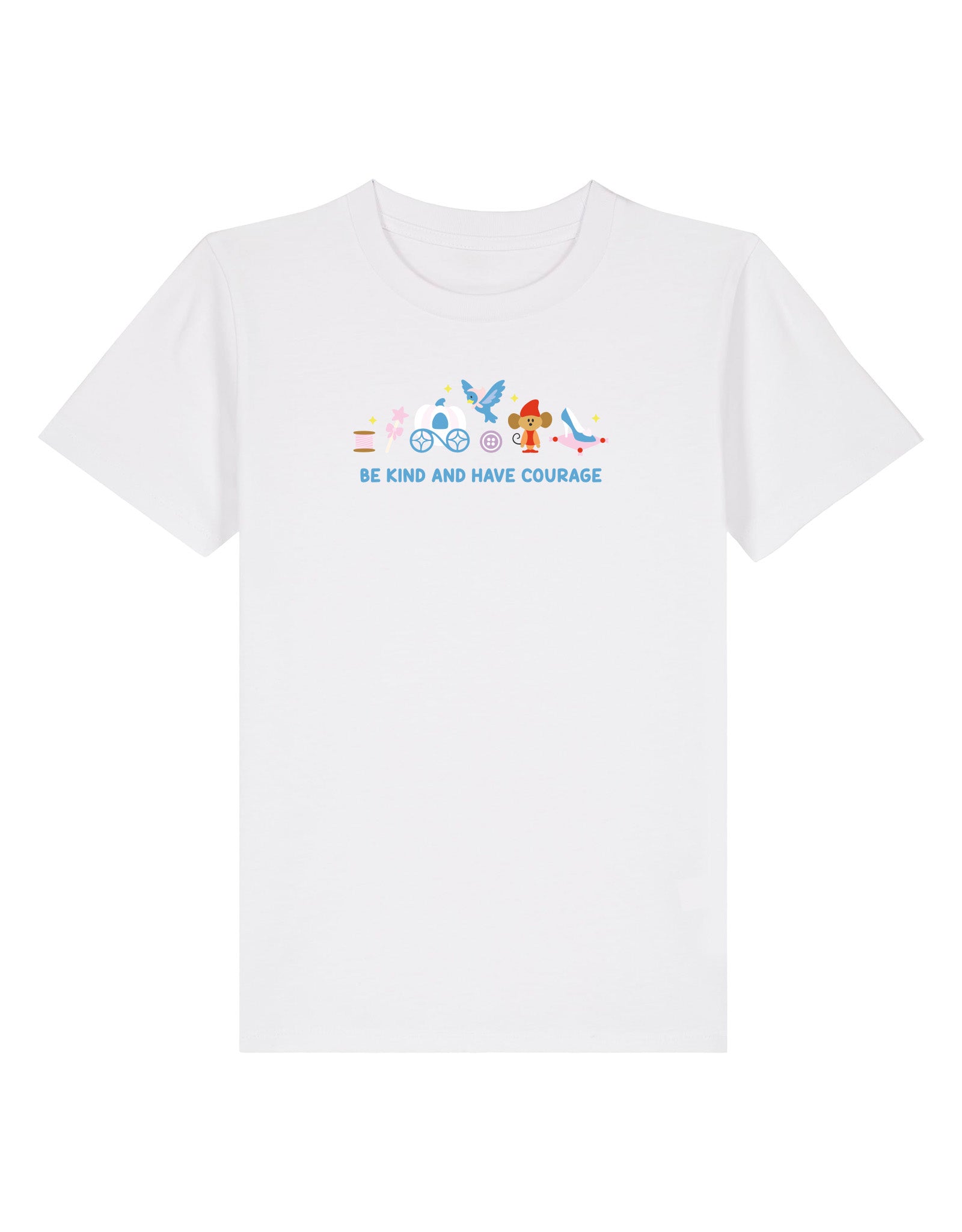 Cinderella Embroidered Organic Cotton Childrens T-Shirt