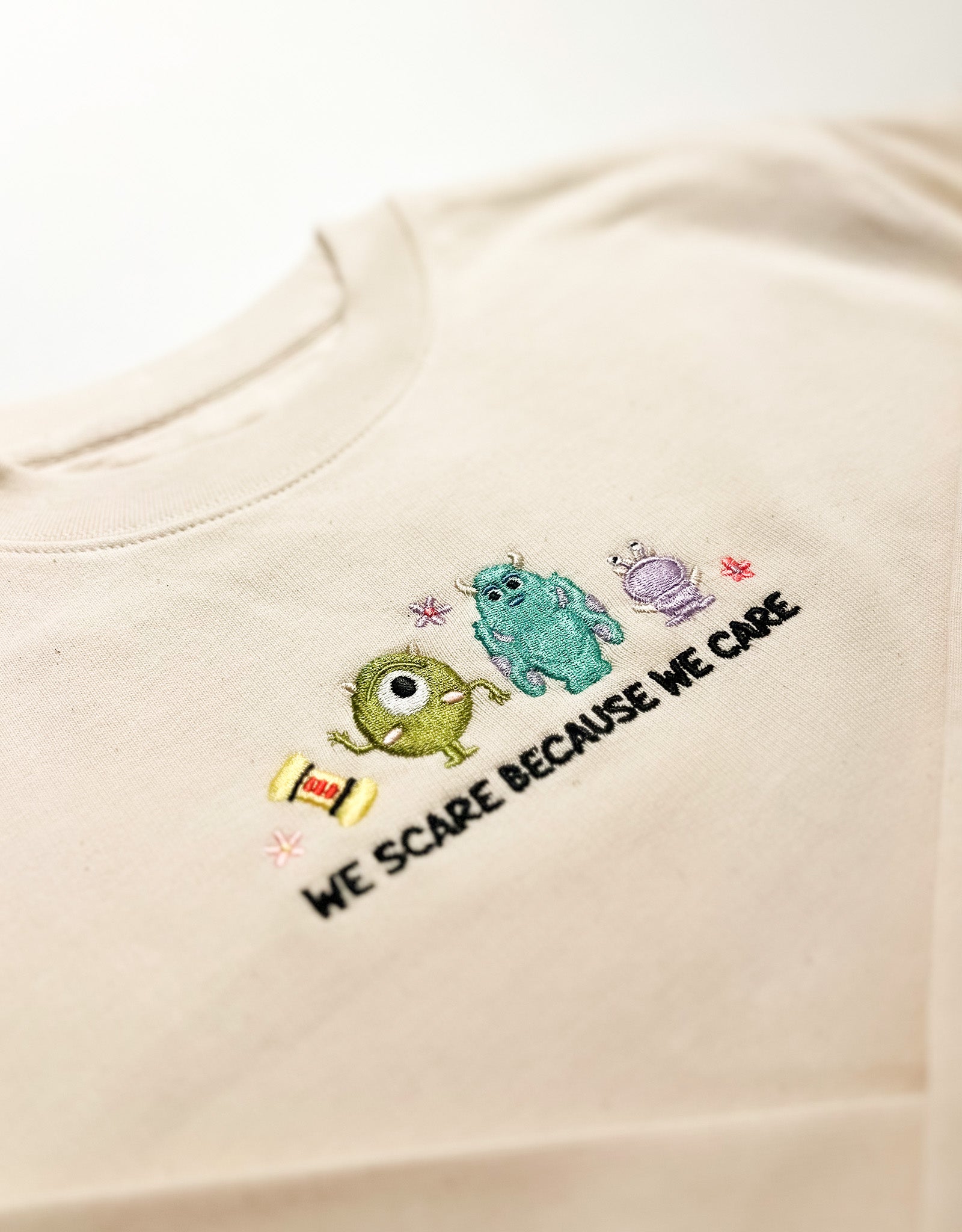 Monsters Embroidered Organic Cotton Sweatshirt