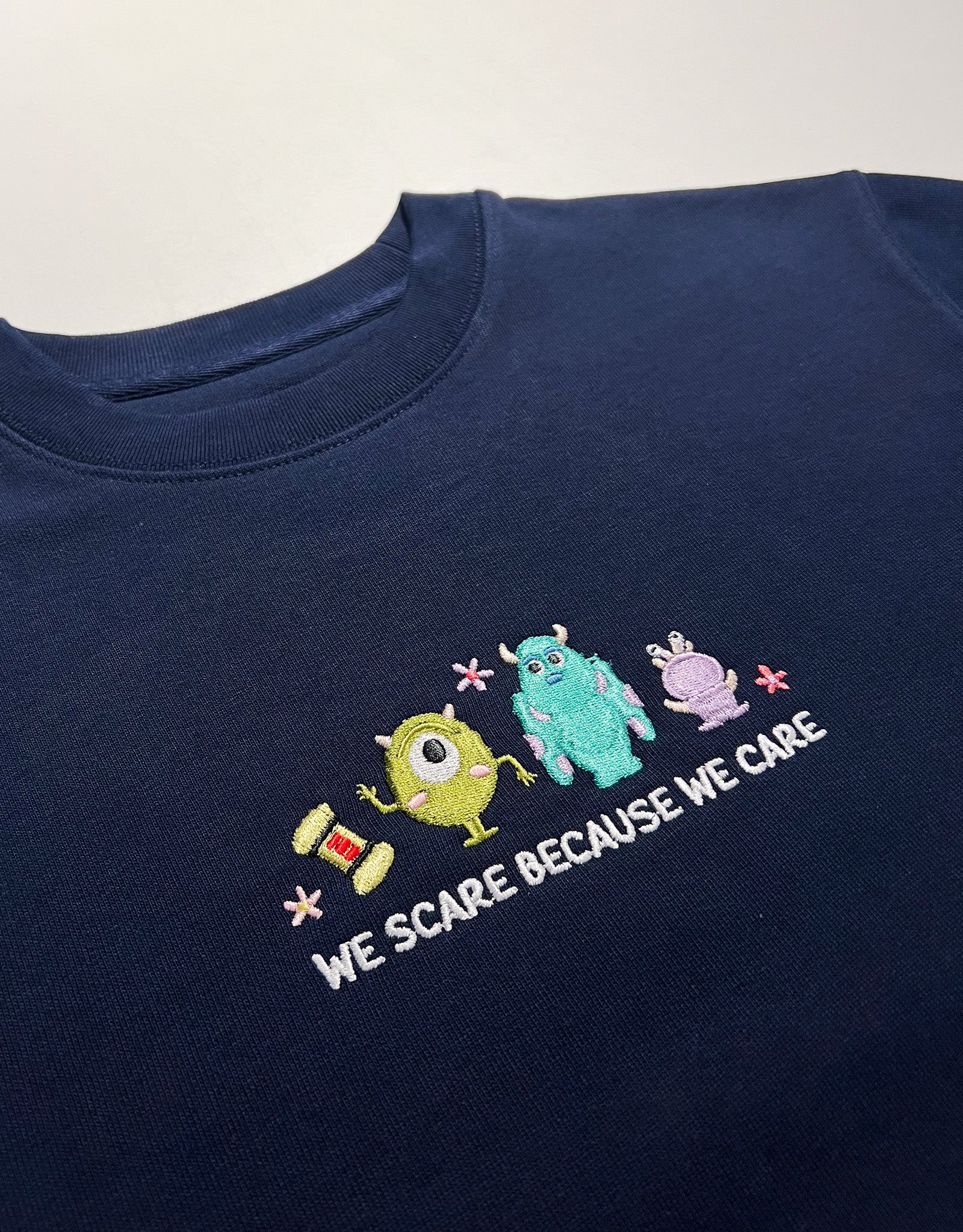 Monsters Embroidered Organic Cotton Sweatshirt