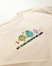 Monsters Inspired Embroidered Oversized Organic Cotton Tee