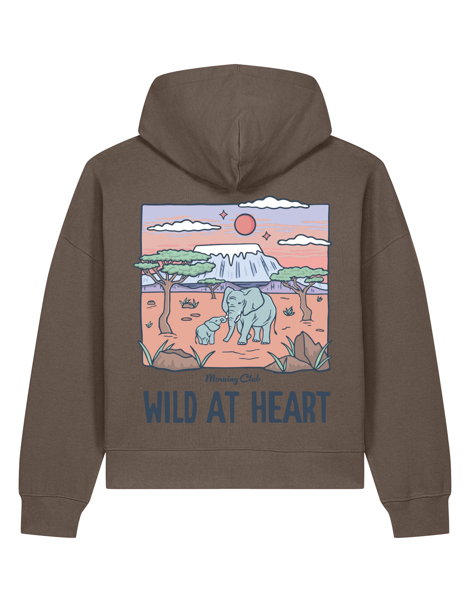 Wild At Heart Printed Boxy Organic Cotton Hoodie