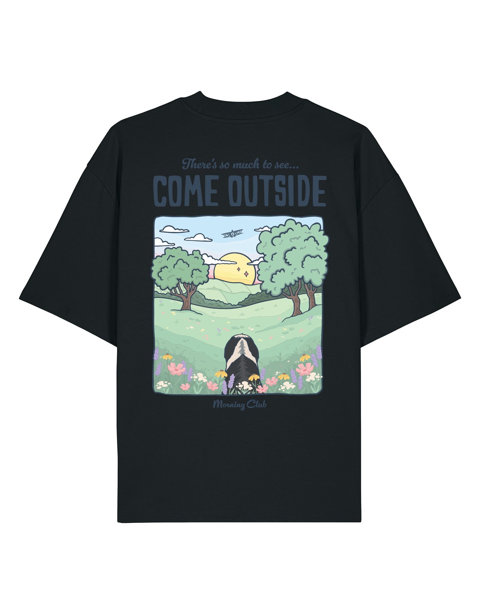 Come Outside Printed Oversized Organic Cotton Tee