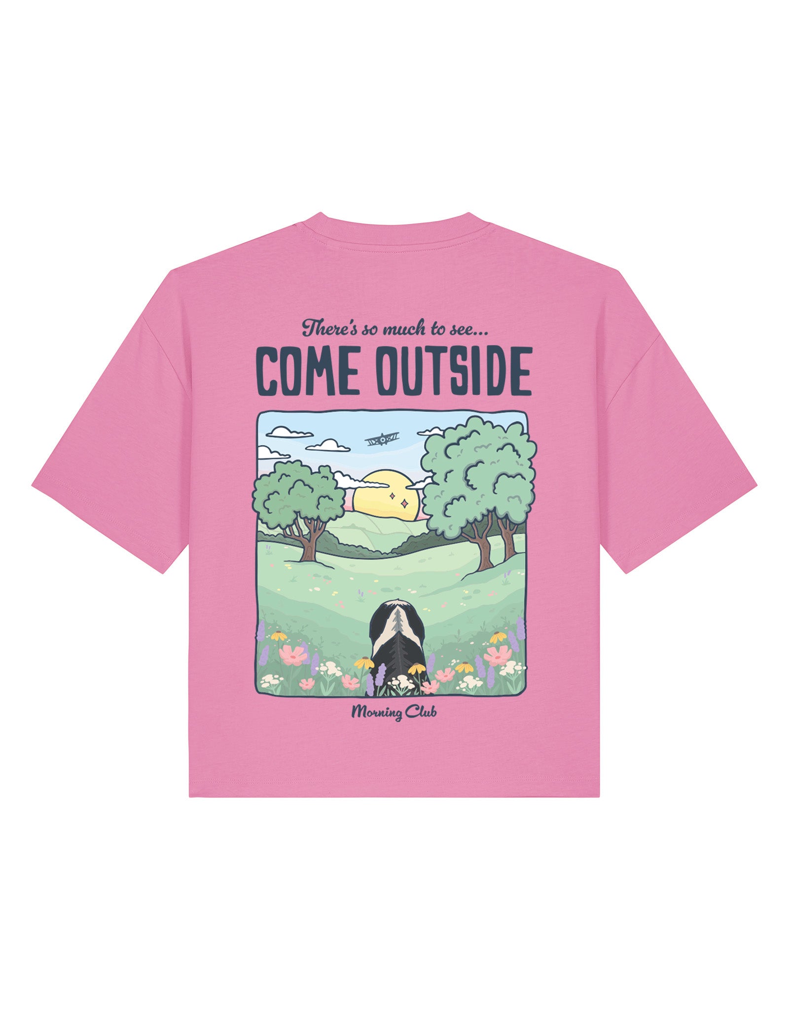 Come Outside Printed Boxy Organic Cotton Tee