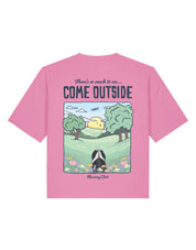 Come Outside Printed Boxy Organic Cotton Tee