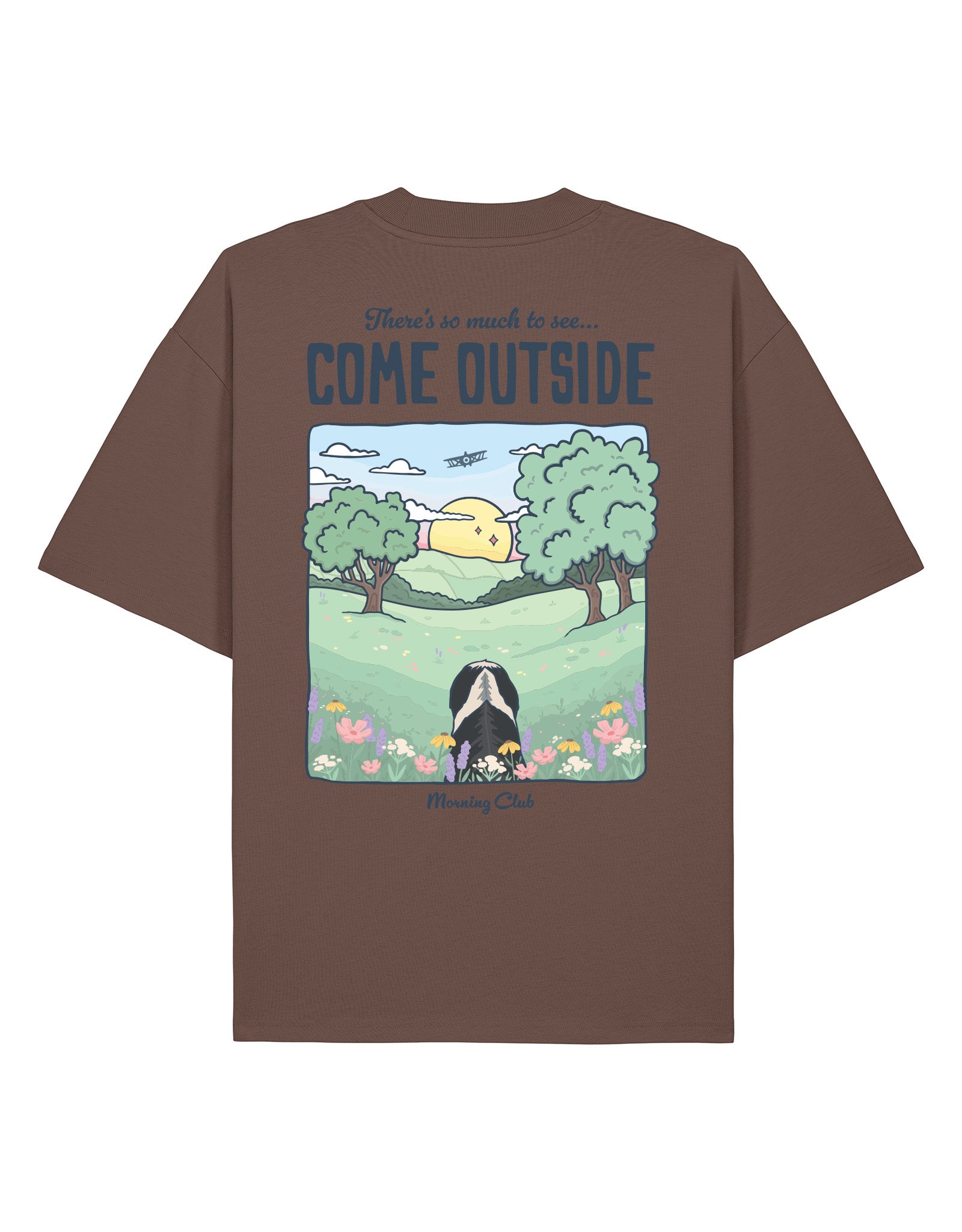 Come Outside Printed Oversized Organic Cotton Tee