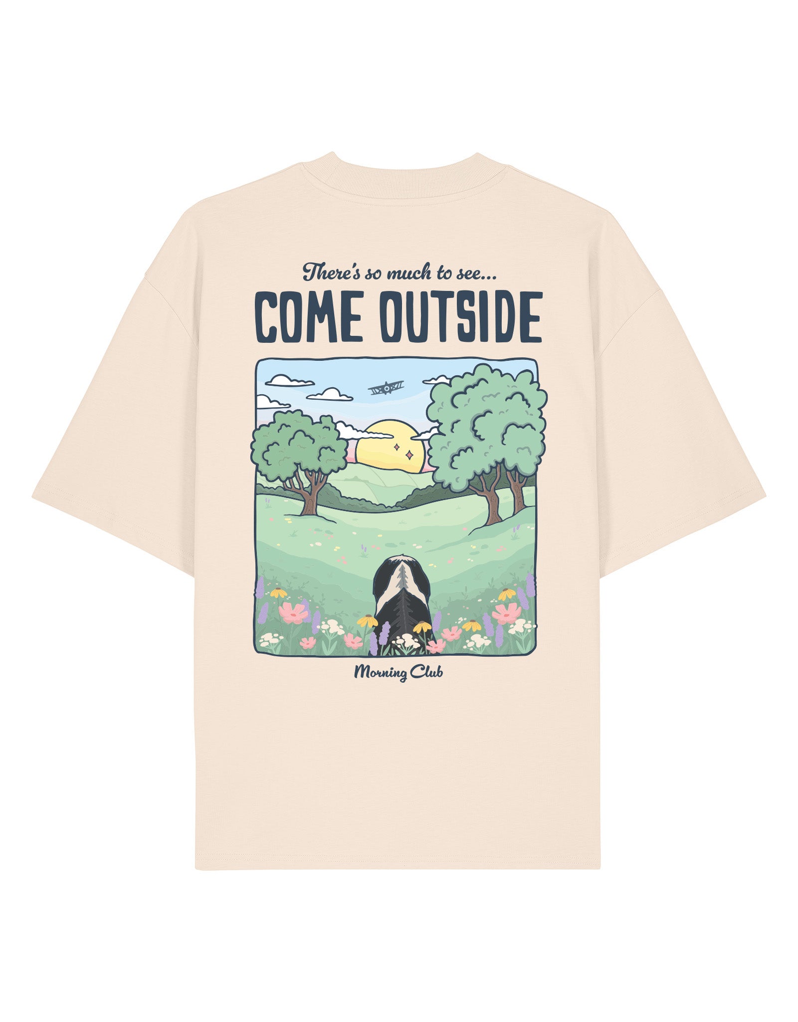 Come Outside Printed Oversized Organic Cotton Tee