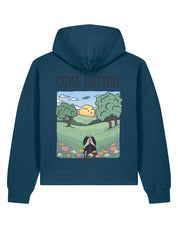 Come Outside Printed Boxy Organic Cotton Hoodie