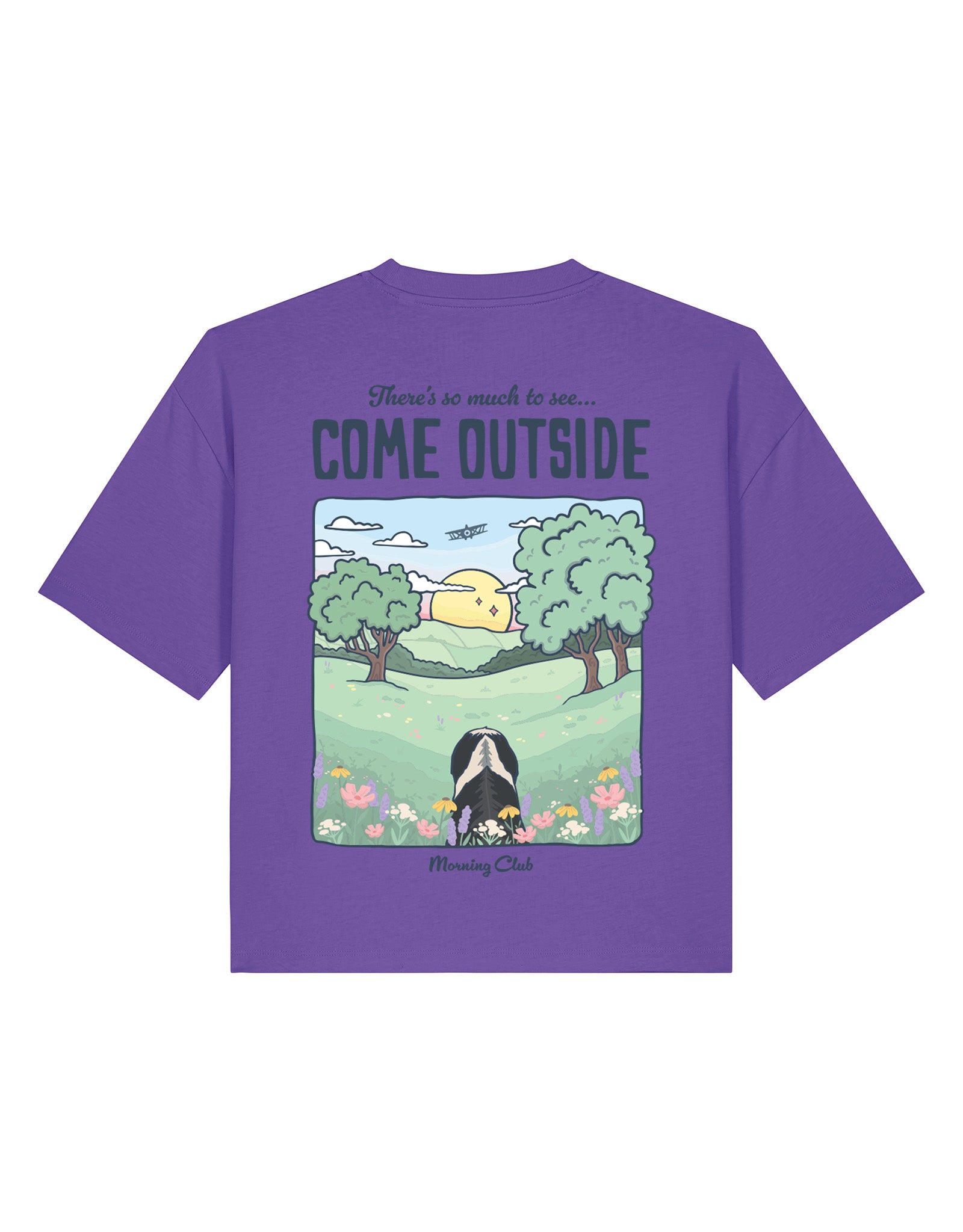 Come Outside Printed Boxy Organic Cotton Tee