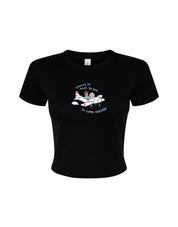 Come Outside Embroidered Micro Rib Baby Tee