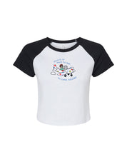 Come Outside Embroidered Micro Rib Raglan Baby Tee