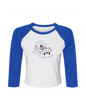 Come Outside Embroidered Micro Rib 3/4 Sleeve Tee