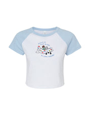 Come Outside Embroidered Micro Rib Raglan Baby Tee