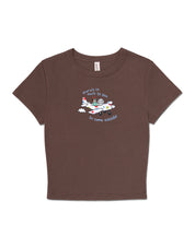Come Outside Embroidered Micro Rib Baby Tee