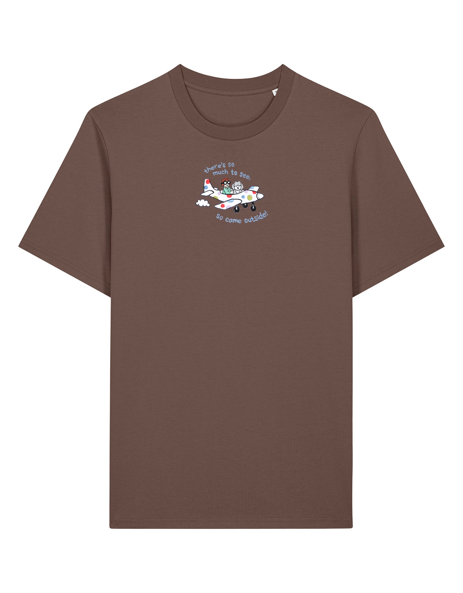 Come Outside Embroidered Organic Cotton T-Shirt