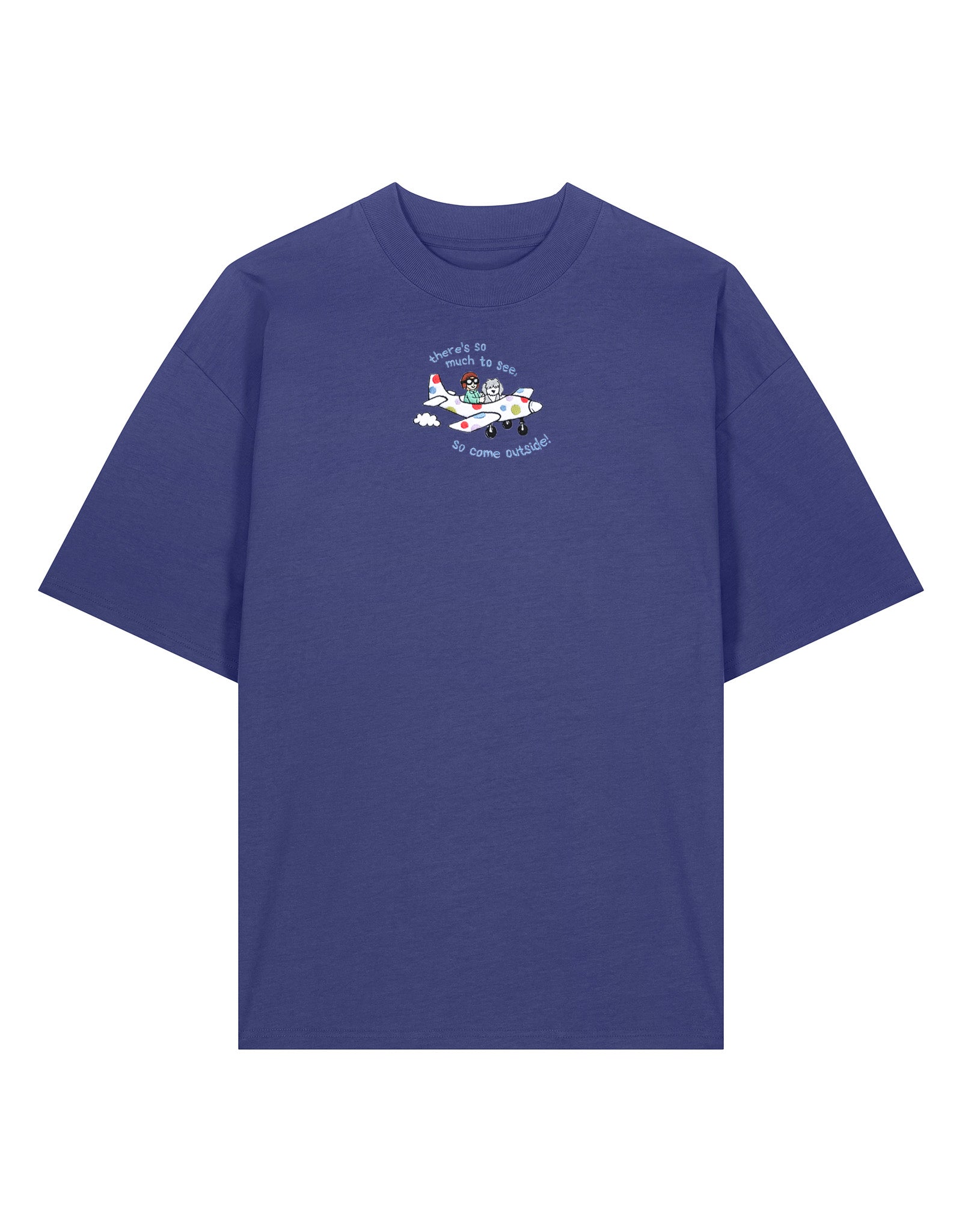 Come Outside Embroidered Oversized Organic Cotton Tee