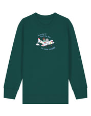 Come Outside Embroidered Organic Cotton Childrens Sweatshirt