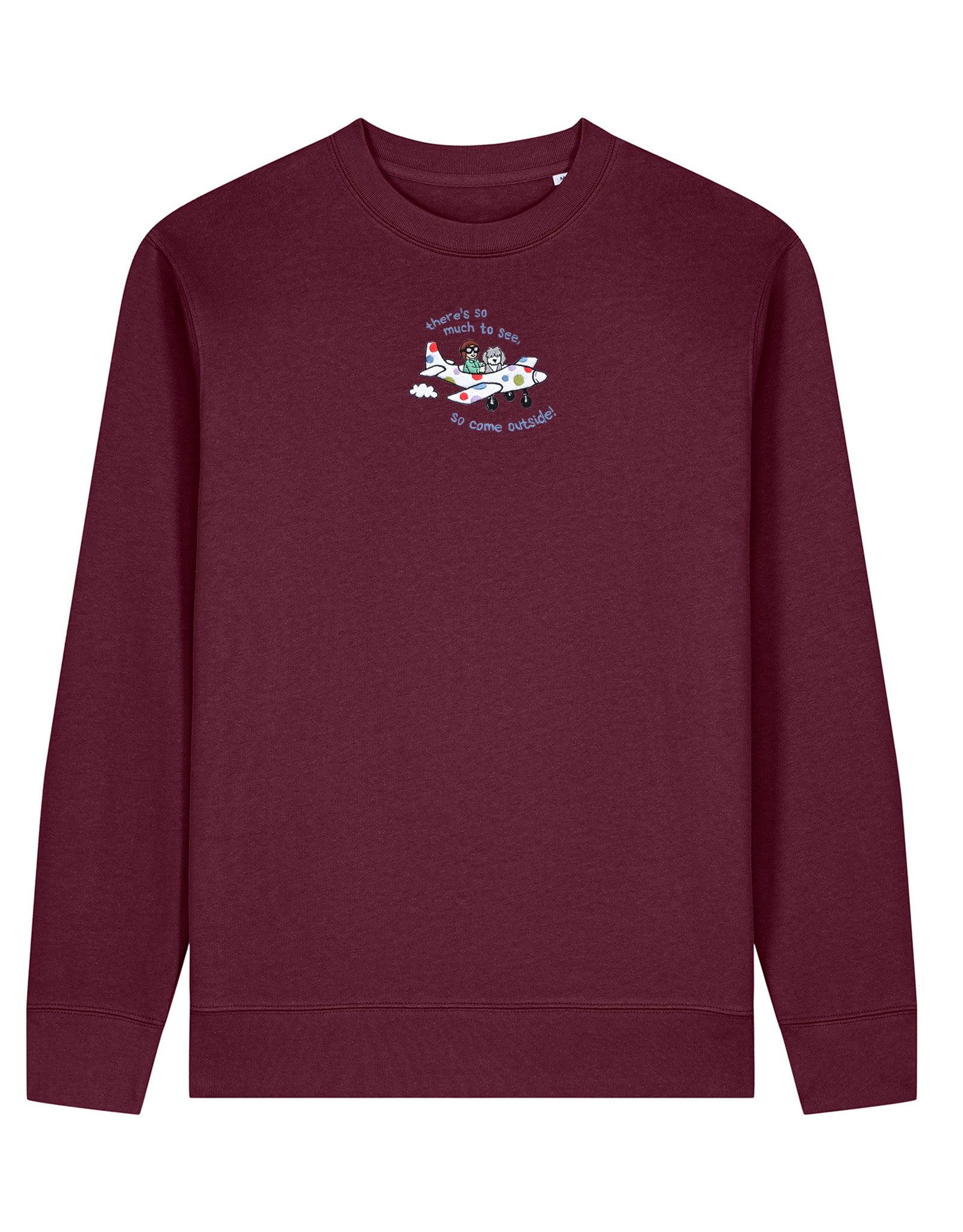 Come Outside Embroidered Organic Cotton Sweatshirt