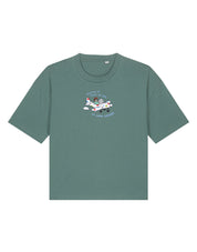Come Outside Embroidered Boxy Organic Cotton Tee