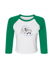 Come Outside Embroidered Micro Rib 3/4 Sleeve Tee