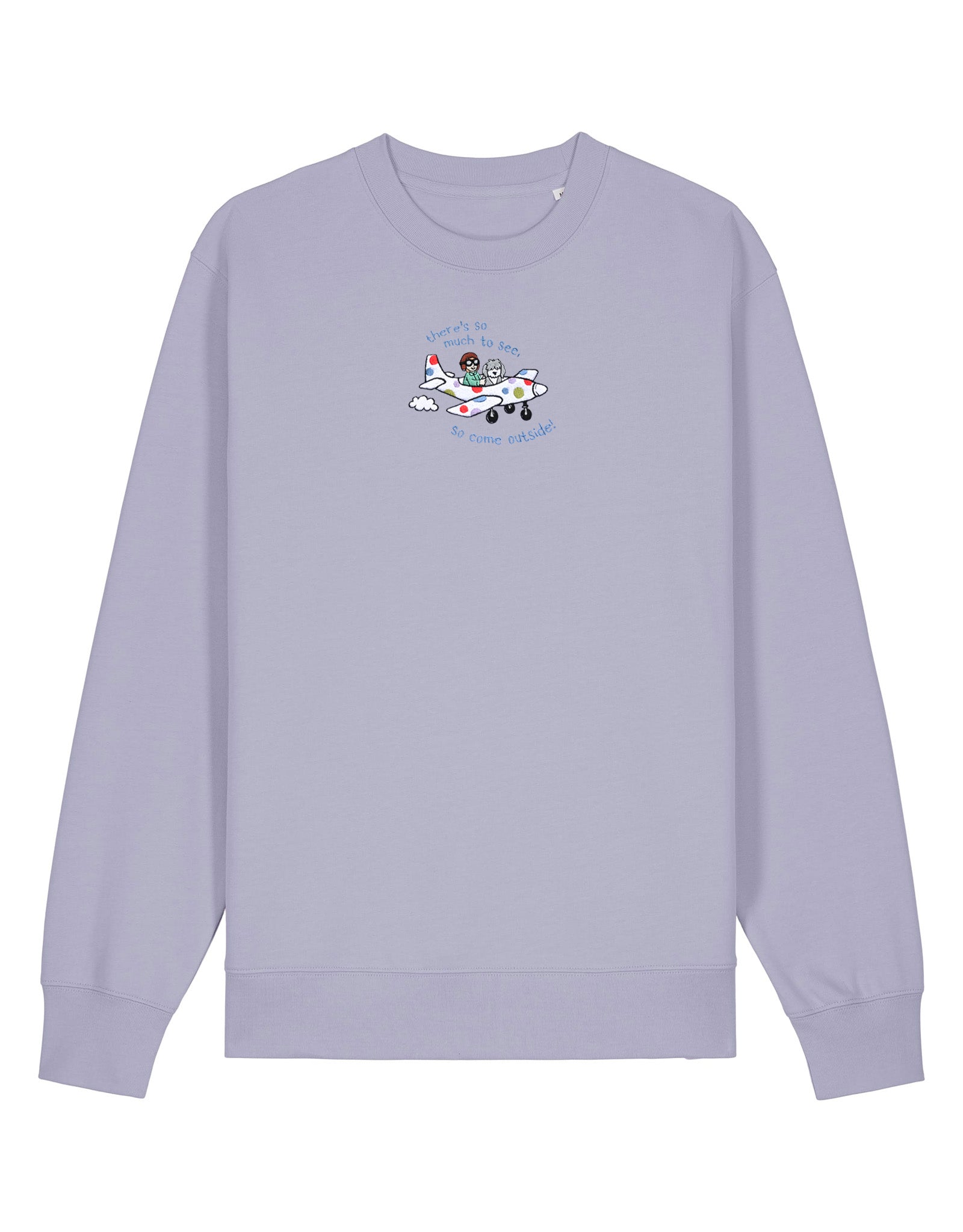 Come Outside Embroidered Organic Cotton Sweatshirt