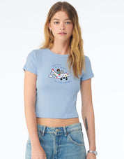 Come Outside Embroidered Micro Rib Baby Tee