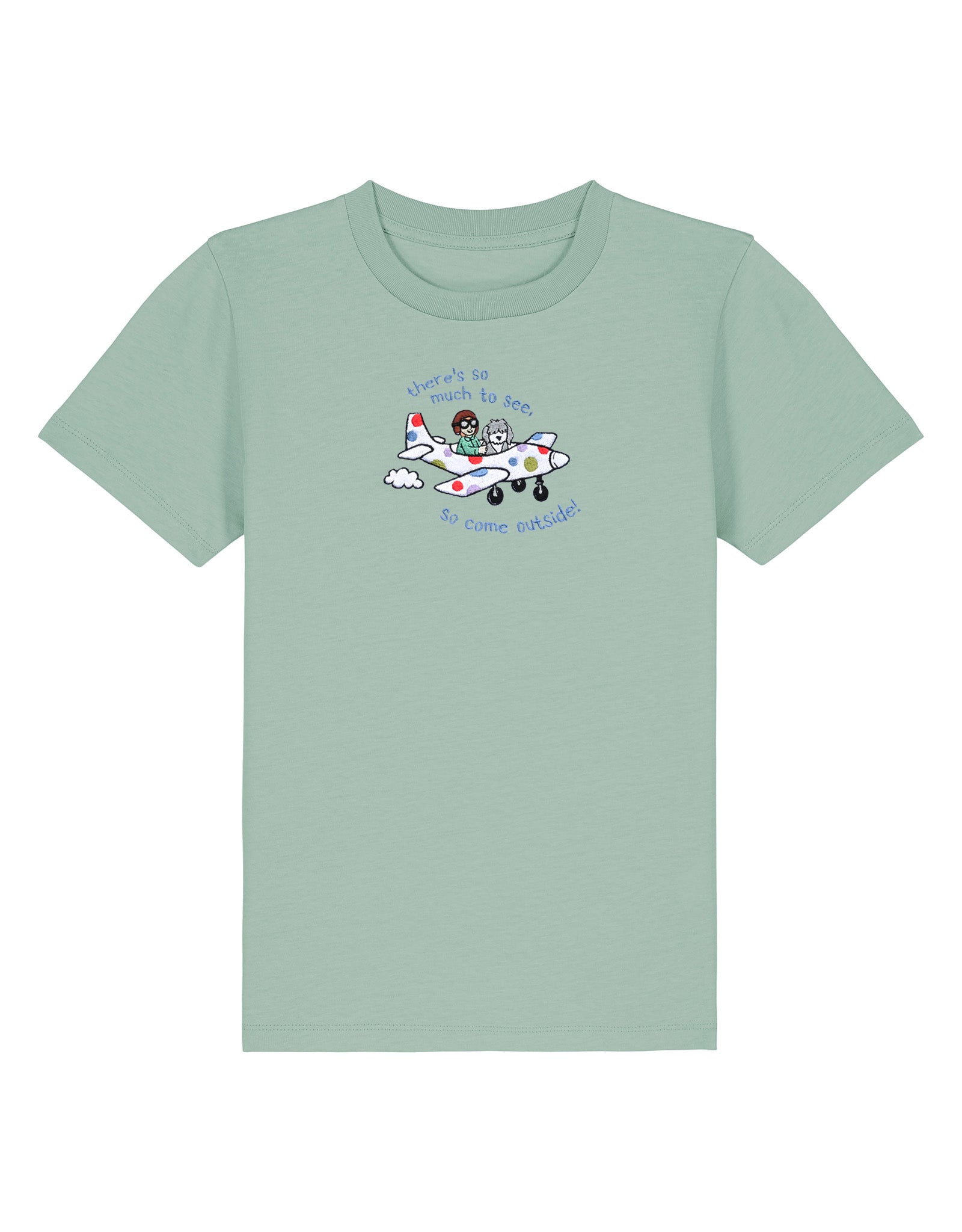 Come Outside Embroidered Organic Cotton Childrens T-Shirt