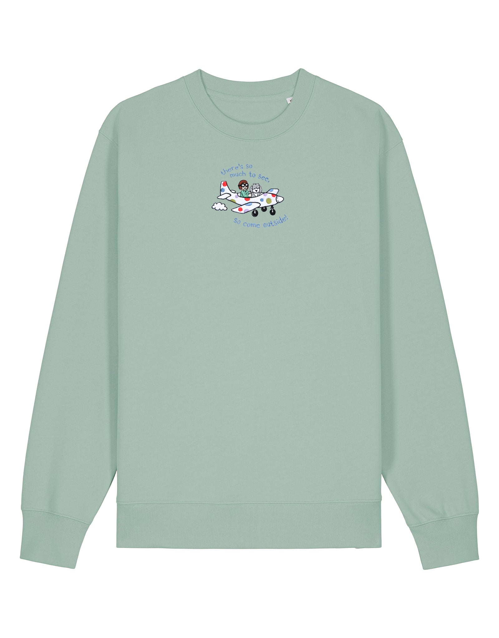 Come Outside Embroidered Organic Cotton Sweatshirt