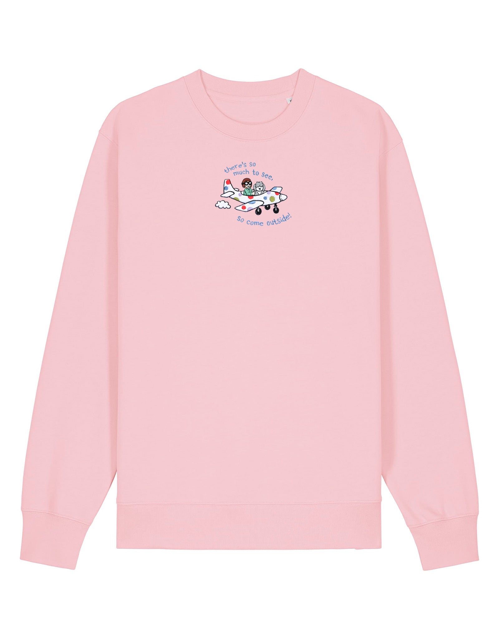 Come Outside Embroidered Organic Cotton Sweatshirt