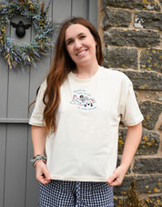 Come Outside Embroidered Boxy Organic Cotton Tee