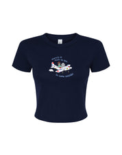 Come Outside Embroidered Micro Rib Baby Tee