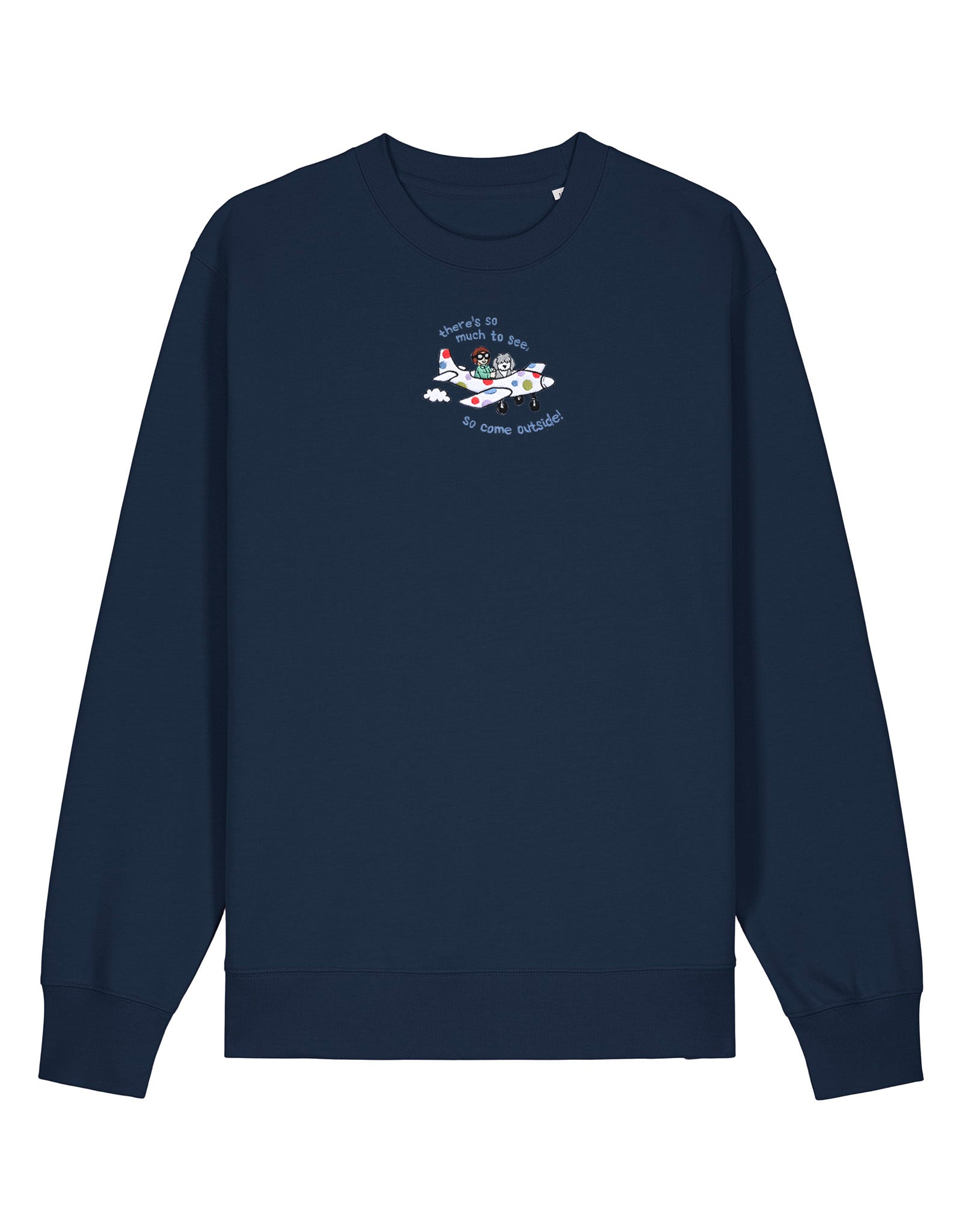 Come Outside Embroidered Organic Cotton Sweatshirt