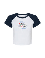 Come Outside Embroidered Micro Rib Raglan Baby Tee