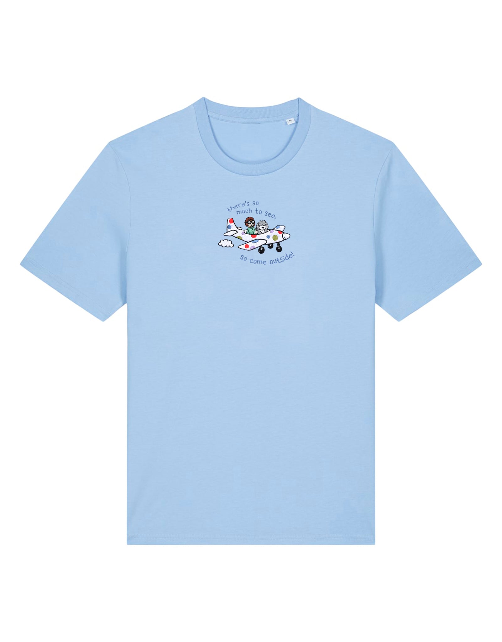 Come Outside Embroidered Organic Cotton T-Shirt